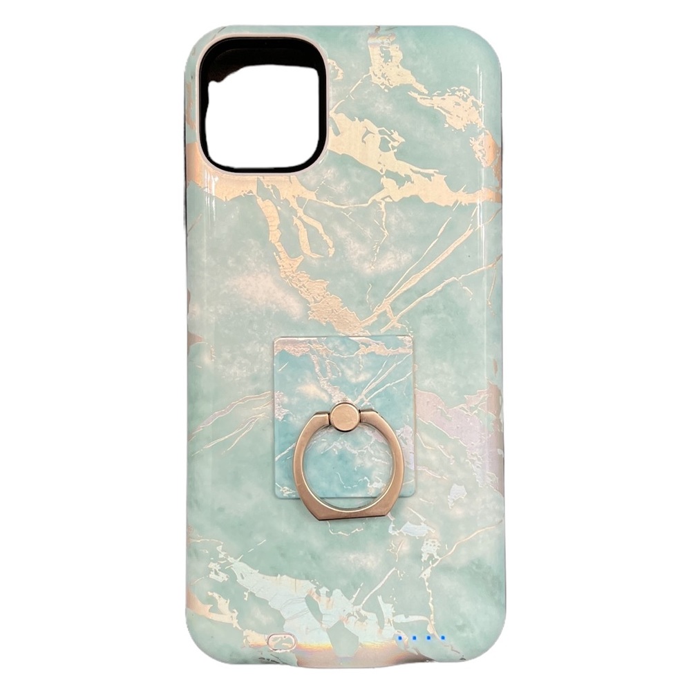 Luxy Lemon - iPhone 11 Pro Max - Mint Holo Marble Battery Case